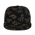 thumbnail image 2 of Balery Baseball Cap Flat Bill Hats for Men Adjustable Size for Running Workouts and Outdoor Activities All Seasons Dad Hat(Neon Dinosaur ), 2 of 9
