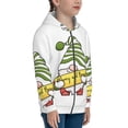 thumbnail image 5 of Naloa Christmas Gnomes Teenage Zipper Hoodie, Long Sleeve Zip Up Hoodies Casual Jackets Tops for 7-12 Years-Small, 5 of 6