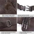 thumbnail image 5 of HKCLUF Belt Bag for Women Vegan Leather Belt Bag with Adjustable Strap Unisex Triple Zip, 5 of 8