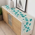 thumbnail image 4 of Turquoise Flowers Table Runner - 108 Inch Long, Kitchen Dining Table Runner Dresser Scarves, Spring Retro Watercolor Botanical Floral Farmhouse Decor for Coffee Tables Wedding Party Banquet, 4 of 8