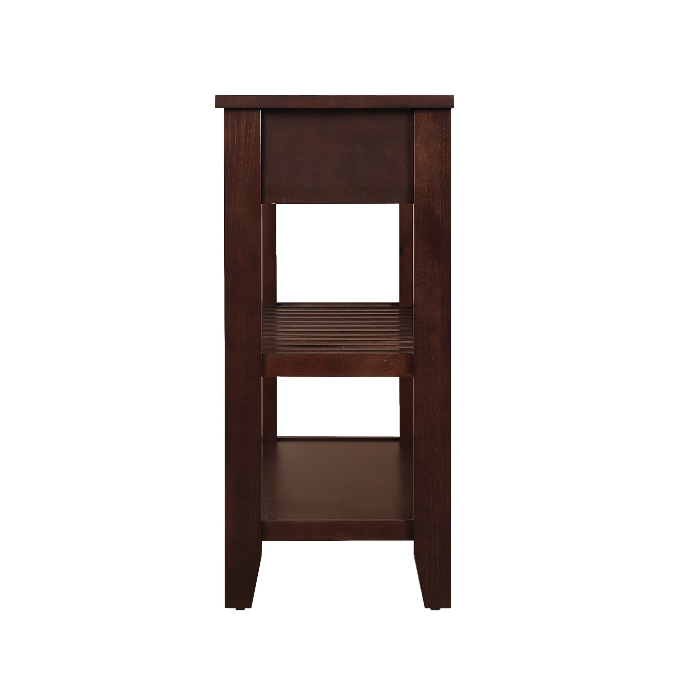 Noble House Heather Console Sofa Table, Pine Wood Frame with Drawers and Shelves for Entryway or Living Room, Espresso