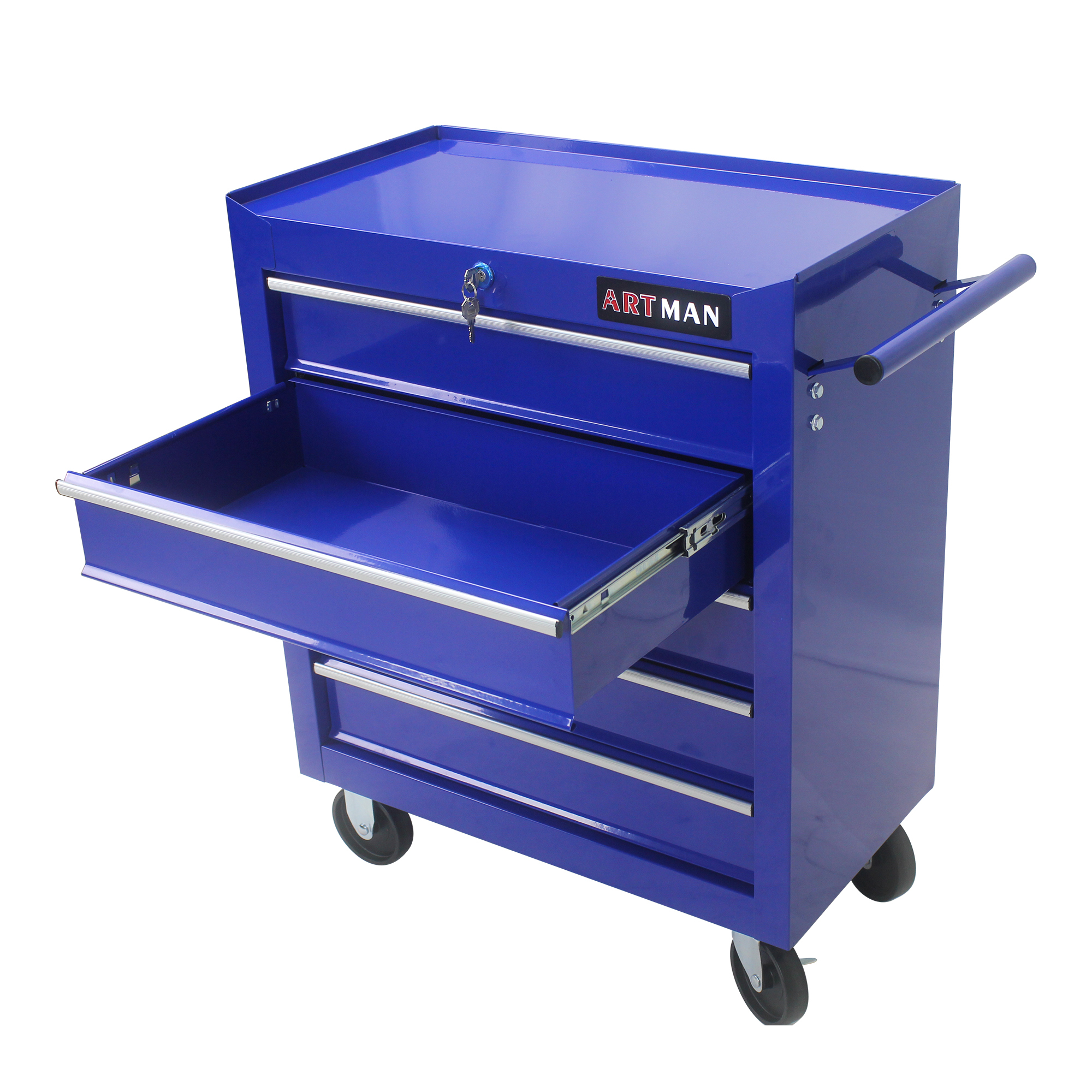5 Drawer Rolling Tool Chest, Steel Tool Storage Cabinet for Garage Storage with 4 Wheels and Locker