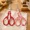 Red+Pink, variant on DINNAT Stainless Steel Crafting Scissors with Cross Stitch Supplies, Crochet Accessories, Paper Cutting, Black & Pink, 2 Count