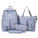 thumbnail image 1 of Conjunto combinado de mochila de lona de 4 piezas Mochilas escolares con bandolera Labymos Paquete de viaje, 1 of 7