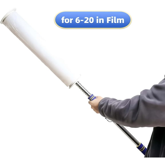 DUNCHATY Heavy Duty Pallet Stretch Wrap Dispenser - Commercial Hand Held Tool for 6-20 inch Film, Industrial Packing Machine, Effortless Warehouse & Moving Wrap Handler with Ergonomic Handle