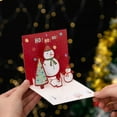 thumbnail image 5 of 6pcs/set 3D Pop-Up Christmas Cards Handmade Holiday Xmas Greeting Card with Envelopes Stickers for New Year Party Postcard Gift, 5 of 19