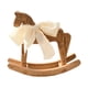 thumbnail image 1 of Estatua de caballo mecedor para temporada navideña, única con cinta, figura de caballo de madera Cinta Blanca, 1 of 9