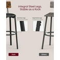 thumbnail image 4 of VASAGLE 2 Pack Bar Stools, PU Upholstered Breakfast Stools, 29.7 Inches Barstools with Back, 4 of 9