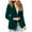 Green, variant on Women's Velvet Lapel Button-Up Blazer - Business Casual Long Sleeve Work Outerwear(Green,S)