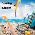 thumbnail image 1 of Ducha portátil para acampar Bomba de ducha eléctrica universal para ducha exterior de 12 V (amarillo con cubo con cremallera), 1 of 4