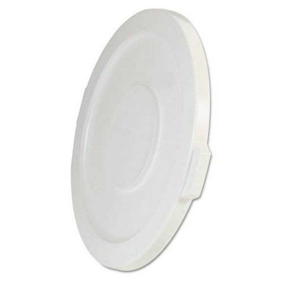 Round Flat Top Lid, For 32 Gal Round Brute Containers, 22.25" Diameter, White | Bundle of 10 Each