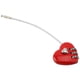 thumbnail image 3 of Cerradura codificada Ticfox para equipaje forma de corazón 3 dígitos negro Rojo, 3 of 9