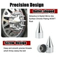 thumbnail image 3 of 33mm x 4 1/4" Chromed Spike Lug Nuts Covers Thread-On,ABS Chrome Plastic Caps Pointed Screw On Lug Nut Cover for Semi Trucks, Pack of 40 PCS, 3 of 7