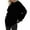 Black, variant on Women's Solid Color Crewneck Sweatshirt, Soft Long Sleeve Pullover Top for Fall Winter, Casual Comfortable Daily Wear Loungewear, All Season Basic Wardrobe Essential for Women Purple XXL