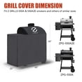 thumbnail image 2 of Z GRILLS Pellet Grill Cover 40 Inch Upgraded 600D Polyester Fabric, Heavy Duty, Waterproof, Weather Resistant Full Length Grill Cover for 550A and 550A2E Pellet Smoker, 2 of 8