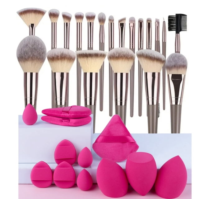 3-20PCS Makeup Brushes Set Eyeshadow Fluffy Foundation Concealer Blush Highlighter Storage Box Female Cosmetics Beauty Tools,makeup brush set