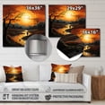 thumbnail image 4 of Designart "Countryside Sunset horizon An I" Landscapes Metal Wall Art Prints, 4 of 5