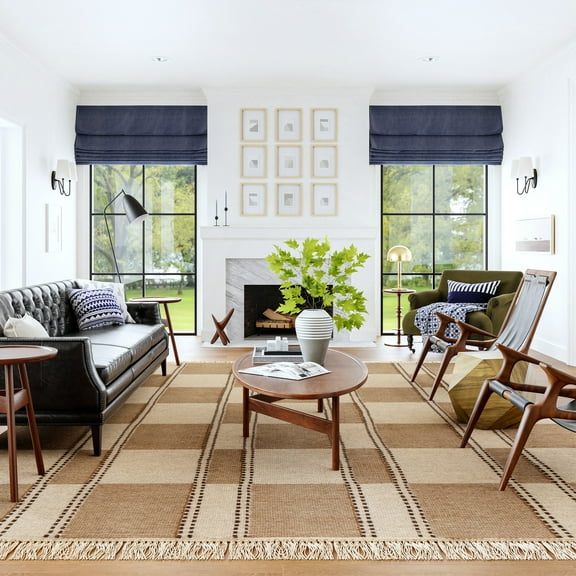 Corbett Fringed Wool Area Rug, 9' 6" x 13' 6", Corbett Beige