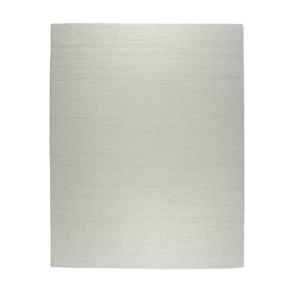 EORC FM44IV6X9 Hand-Knotted Wool Plush flatweave Loom Rug, 6' x 9', Ivory Area Rug