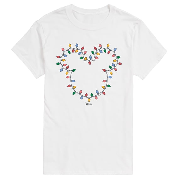 Disney - Christmas Lights Mickey Head Short Sleeve Graphic T-Shirt