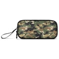 thumbnail image 2 of Large Pencil Case 3 Compartment Pencil Pouch Portable Pen Bag for Teen Adults Green Brown Camouflage, 2 of 8