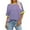 Purple, variant on Besolor Womens Oversized T-Shirts Striped Crewneck Short Sleeve Basic Tees Casual Loose Tops Summer Trendy Outfits