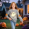 thumbnail image 6 of Xyant Halloween Shirts for Toddler Girls Pumpkin Ghost Graphic Tshirts Little Kids Cotton Long Sleeve Tee Top,Size 5-6 Years, 6 of 6