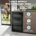 thumbnail image 3 of Beverage Refrigerator and Cooler, Mini Fridge 48-130 Can, Little Cooler with Digital Display 32~61℉, Small Refrigerator with 4 Shelves for Home Office, Bedroom, Garage, Game Room, 3 of 9