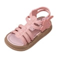 thumbnail image 3 of Viluyesy Girls Summer Sandals Open-Toe Casual Beach Shoes for Kids, Fashionable Lightweight Outdoor Sandals Pink Size 7, 3 of 10