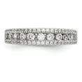 thumbnail image 4 of Solid 14K White Gold Diamond Wedding Band Ring Size 7.5 (.605 cttw.), 4 of 7