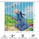 thumbnail image 2 of Juego de baño de cuatro piezas de Eeyore con alfombras antideslizantes, tapa de inodoro suave, elegante cortina de ducha y alfombrilla de baño para decoración del hogar, 2 of 8