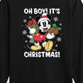 thumbnail image 3 of Disney - Mickey Mouse Oh Boy Its Christmas - Toddler & Youth Long Sleeve Graphic T-Shirt, 3 of 5