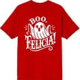 thumbnail image 4 of Boo Ghost Felicia Adult Red Crew Neck Short Sleeve Tee-XXL, 4 of 5