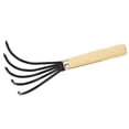 thumbnail image 1 of Gardening Hand Rake Carbon Steel Hand Rake Soil Tiller Small Leaf Rakes for Cultivating, Loosening Soil Spreading Mulch, 1 of 7
