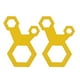 thumbnail image 5 of 4x Gancho de apriete antideslizante de material acero inoxidable Tensores de 3 orificios Tienda de cuerda Cuerda 4 piezas para mochilero amarillo, 5 of 8