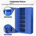 thumbnail image 3 of AUHUP 71" Metal Cabinet with Locking Doors and 5 Adjustable Shelves, Blue Garage Storage Cabinet for Warehouse, Basement, Home Office, Tool File Storage Utility Cabinets, 3 of 8