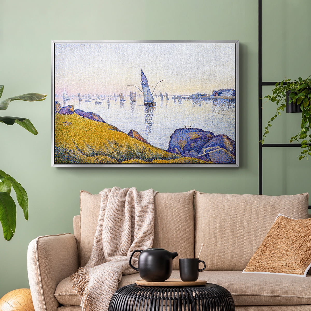 Vintage Landscape-XXXIII By Wexford Home Framed in Silver Wood Gallery Wrapped Canvas 25 in. x 37 in.