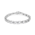 thumbnail image 2 of .925 Sterling Silver Lab-Grown White Sapphire and 1/6 Cttw Round Diamond Tennis Bracelet (H-I Color, I1-I2 Clarity) - 7.25", 2 of 8