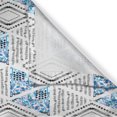 thumbnail image 3 of Ambesonne Abstract Kitchen Curtains, Triangles Leaves Lines, 55"x24", Deep Sky Blue Pale Grey, 3 of 3