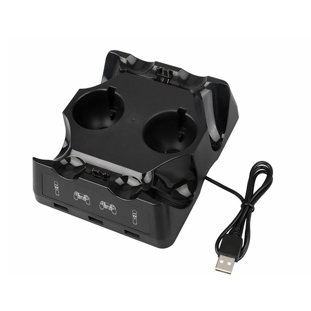 sweethay Estación de carga del controlador 4 en 1 para MOVE / VR Move Charger Stand Controller Charger Videojuegos y accesorios