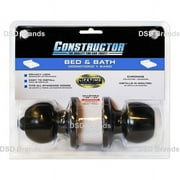 Constructor Studio CHRONOS Privacy Door Knob Handle Lock Set for Bedroom and Bathroom Oil Rubbed Bronze Finish
