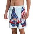 thumbnail image 2 of Balery Cute Gnomes in USA1 Traje de Baño Estilo Hawaiano para Hombre, Shorts de Secado Rápido con Bolsillos-Small, 2 of 6