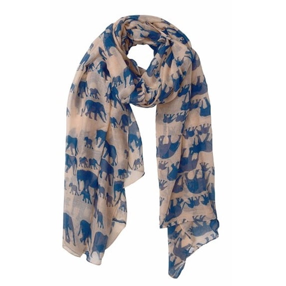 Chic Trendy Lightweight Animal Print Elephant Wrap Scarf Shawl
