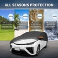 thumbnail image 2 of Funda de coche única Bargains, película de aluminio, funda para coche exterior, protección impermeable para todo clima con cremallera en la puerta del conductor, negra para Toyota Prius Hatchback, 2 of 7