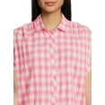thumbnail image 3 of Time and Tru Women's Roll Cuff Button-Down Shirt, 3 of 6