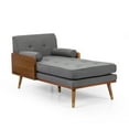 thumbnail image 5 of Mid-Century Modern Upholstered Fabric Arm Chaise In Expectation Gray For A Chic Home Office, 5 of 5