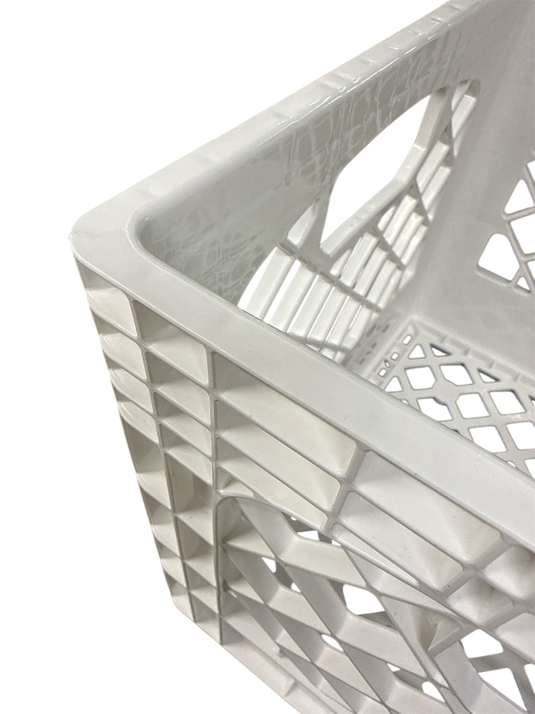 Juggernaut Storage 16QT Heavy-Duty Plastic Square Milk Crate White