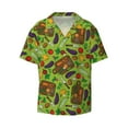 thumbnail image 3 of Goofa Carrot Eggplant Printed Men's Casual Short-sleeved Shirt,Lightweight Breathable Button-down,Summer Casual men's top,Versatile Fashion shirt-3X-Large, 3 of 7