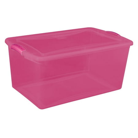 Sterilite 66-Quart Latch Box, Fuchsia Supreme Tint