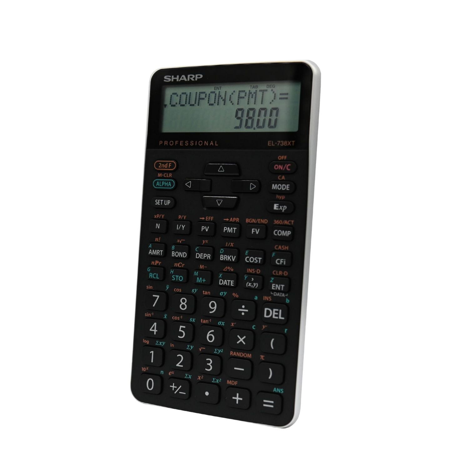 Sharp EL738XT Financial Calculator with Amortization and Cash Flow Analysis, 10-Digit 2-Line LCD for Business and Students